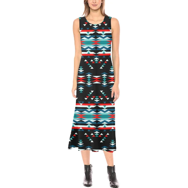 Visions of Peaceful Nights Phaedra Sleeveless Open Fork Long Dress Tunics Versatile functional Visions of Peaceful Nights Phaedra Sleeveless Open Fork Long Dress Tunics Versatile functional