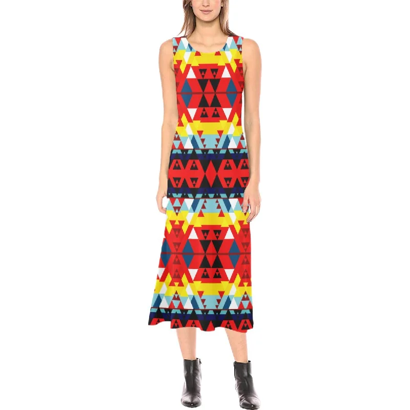 Writing on Stone Enemy Retreat Phaedra Sleeveless Open Fork Long Dress Tunics Practical easy-care Writing on Stone Enemy Retreat Phaedra Sleeveless Open Fork Long Dress Tunics Practical easy-care