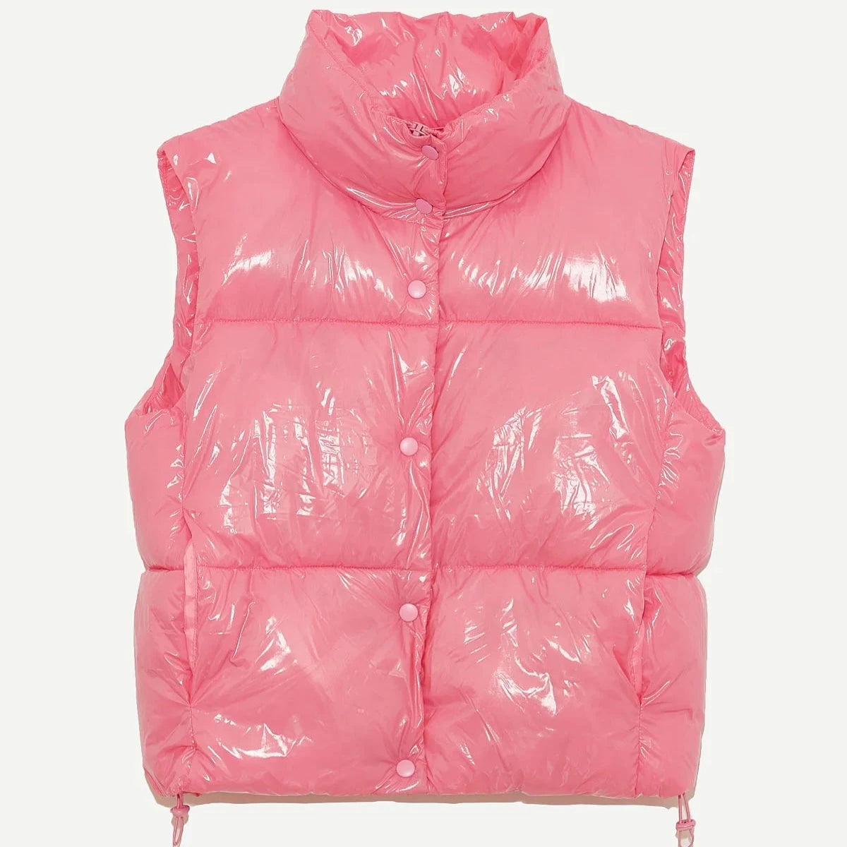 Marmi Puffer Vest | Pink Sleeveless Winter Coat