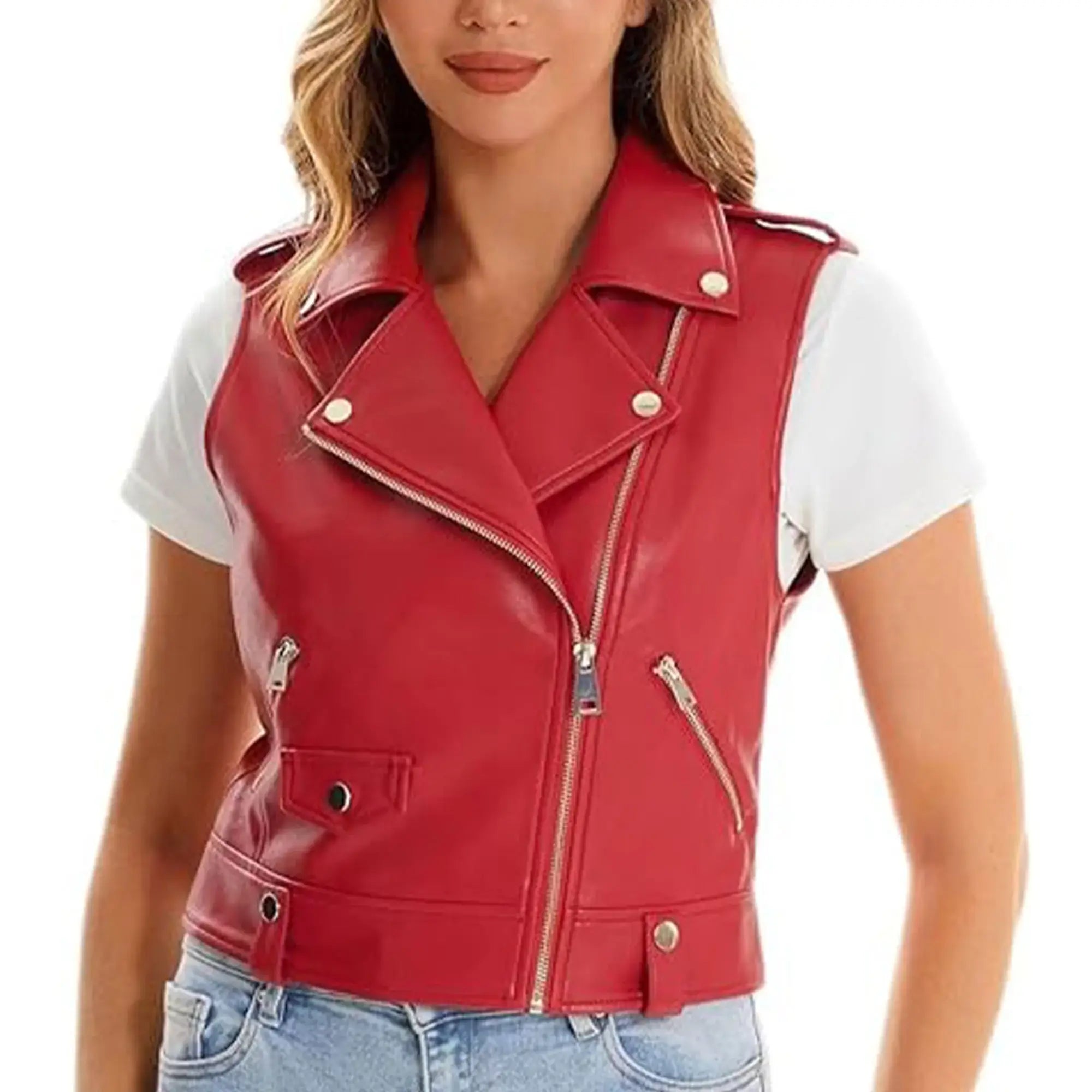 Rogue Rider Womens Leather Vest Elegant Duster Vest