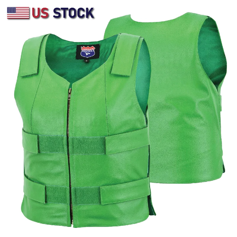 Green bulletproof leather vest - Women/Ladies Extra-Warm Insulated Vest