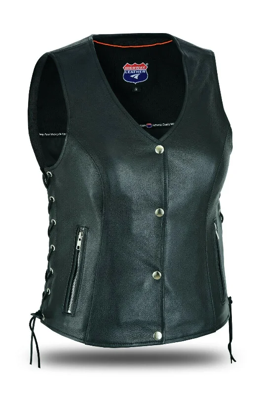 Women’s Avenue Leather Vest Lightweight Puffer Vest