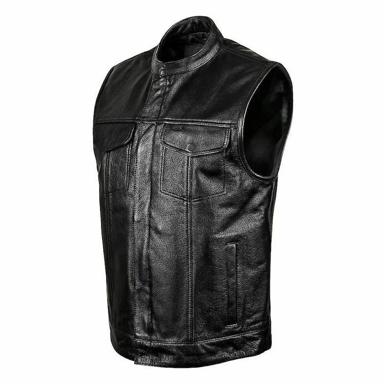 Women’s Basic Motorcycle Side Lace Leather Vest Zipper Pockets Fur-Trimmed Vest Coat Women’s Basic Motorcycle Side Lace Leather Vest Zipper Pockets Fur-Trimmed Vest Coat