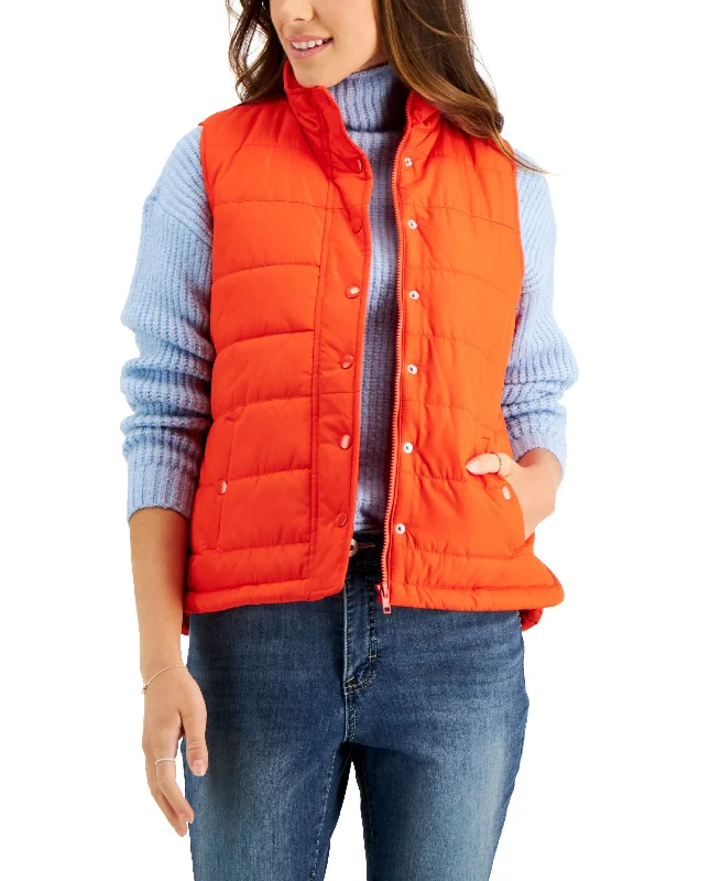 Style & Co Puffer Vest Cozy Sherpa Vest