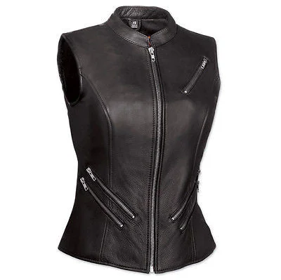 WOMEN'S MOTORCYCLE RIDER 7POCKET LEATHER VEST W/5 OUTSIDE POCKETS & 2GUN POCKETS Soft Velvet Vest WOMEN'S MOTORCYCLE RIDER 7POCKET LEATHER VEST W/5 OUTSIDE POCKETS & 2GUN POCKETS Soft Velvet Vest