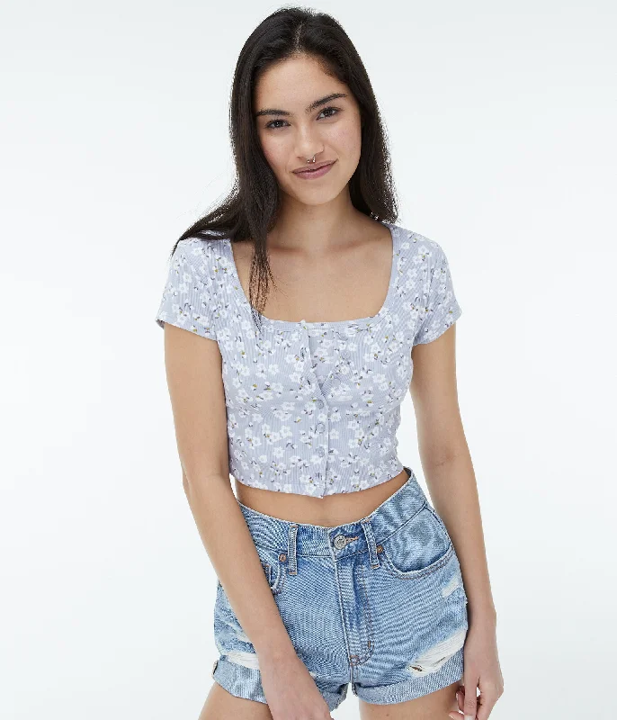 Aeropostale Short Sleeve Floral Cropped Cardigan*** Silk Blend Satin Velvet