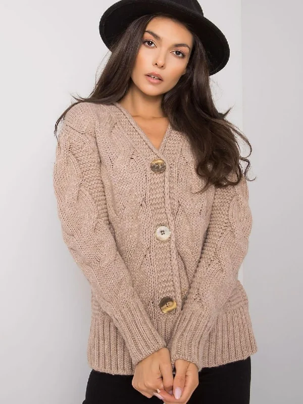 Cardigan Rue Paris Spandex Blend Rayon Blend Denim Blend