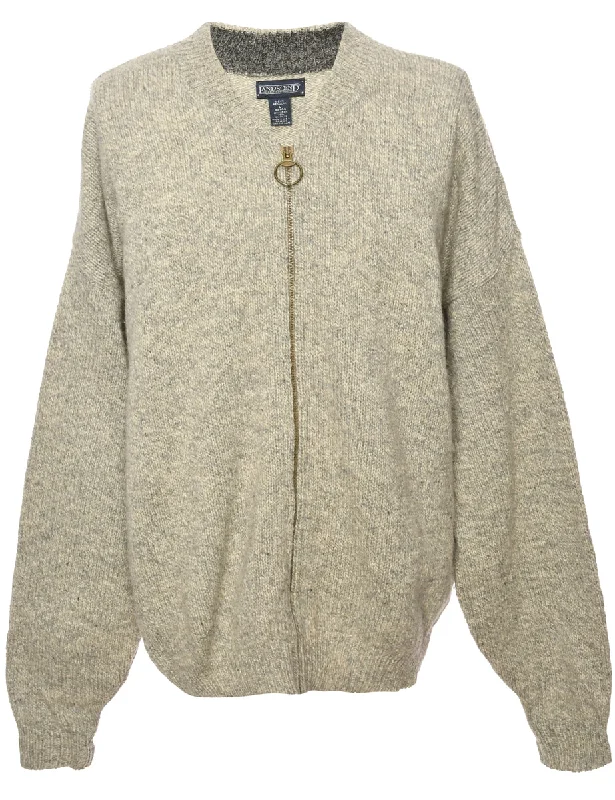 Grey Land's End Cardigan - L Stylish Fashionable Trendy