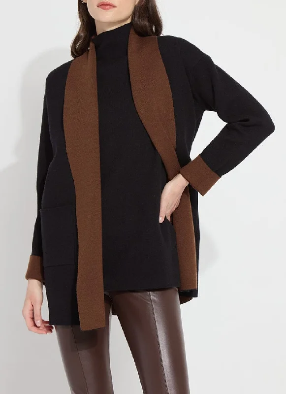 Cortado Sweater Cardigan Chenille Brocade Lace