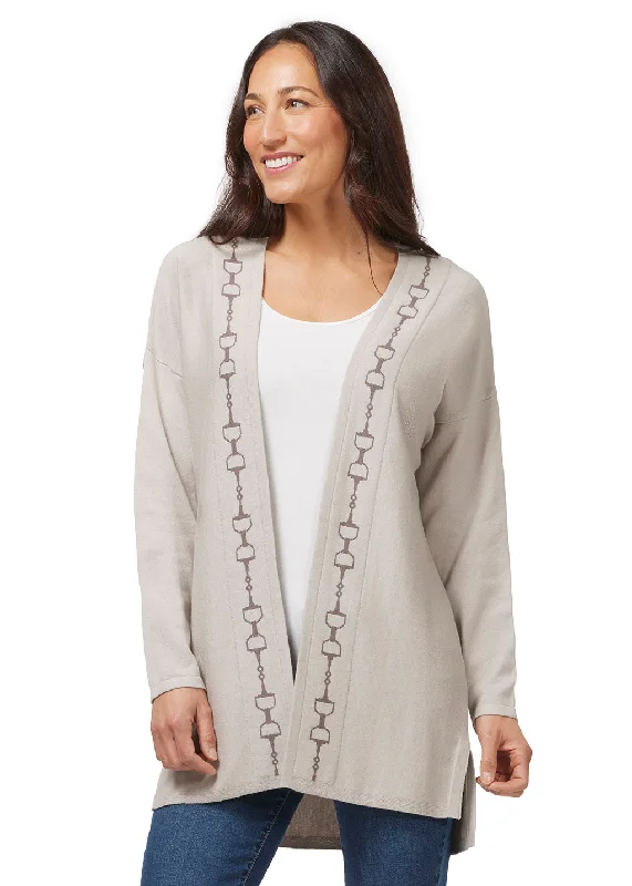 EQ Bits Cardigan Spandex Blend Rayon Blend Denim Blend