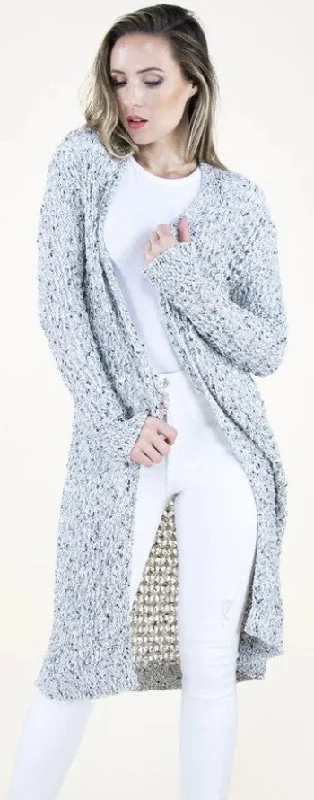Inter-Woven Long-sleeve Cardigan Wool Fabric Cashmere Fabric Tweed Fabric