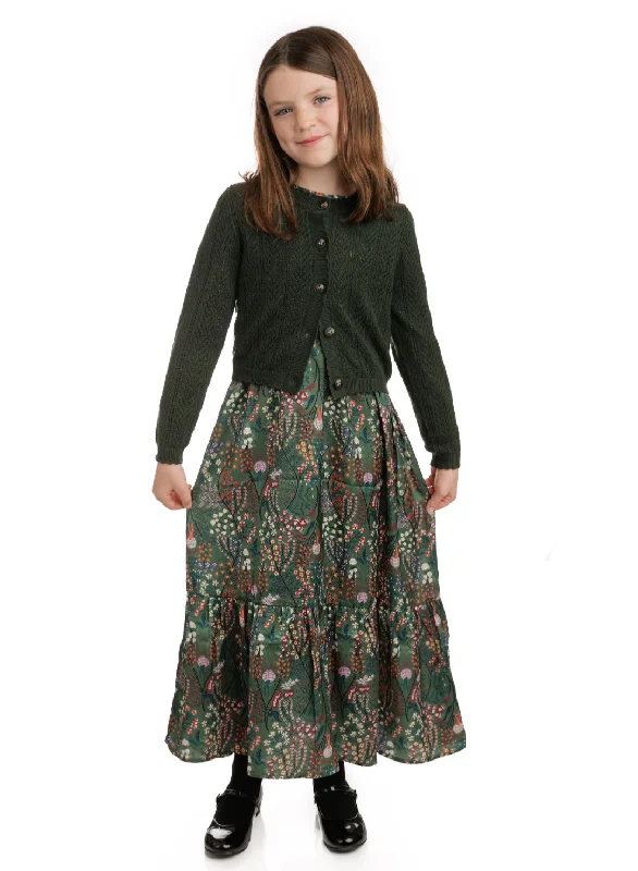 Luella Pointelle Cardigan Satin Blend Silk Blend Wool Blend