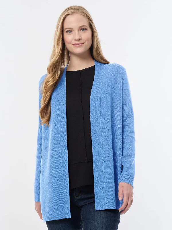 Open Front Icon Cardigan Terry Blend Velvet Blend Canvas Blend