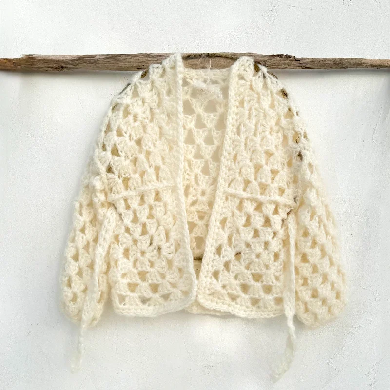 Rosa Cardigan - Women - MO Mohair - S000 Natural Anti-Pilling Anti-Shrink Durable