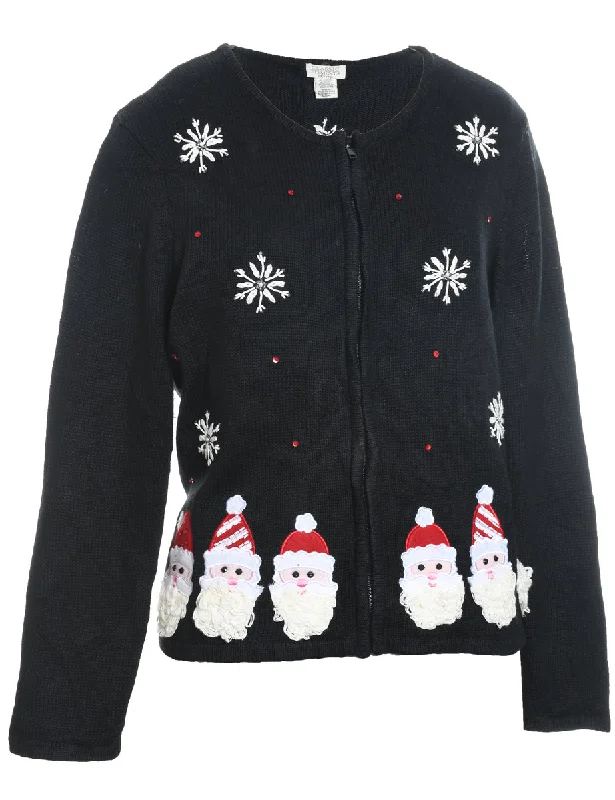 Snowfall Design Christmas Cardigan - XL Fitted Slim Tailored