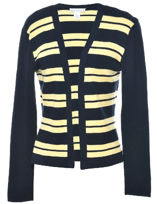 Striped Cardigan - M Knit Fabric Woven Fabric Fleece Fabric