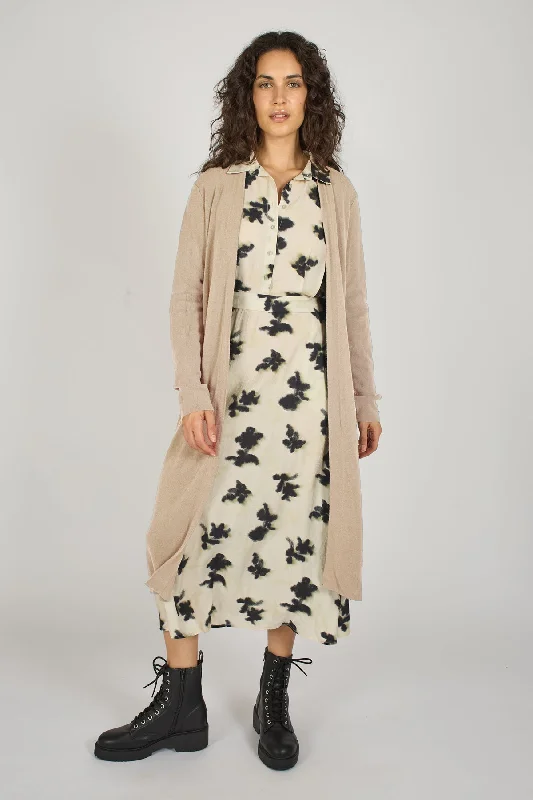 Tuscan Hills Eddie Cardigan in Beige Hooded Cardigan Collared Cardigan Shawl Collar